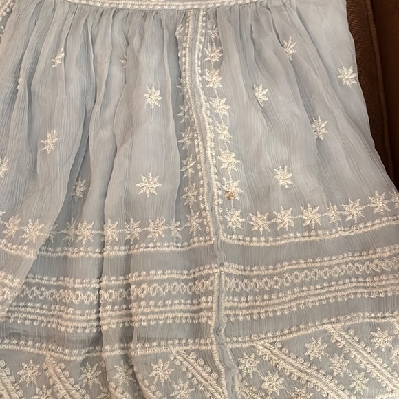 Isabel Marant Light Blue Embroidered Skirt size 40 - Picture 6 of 8